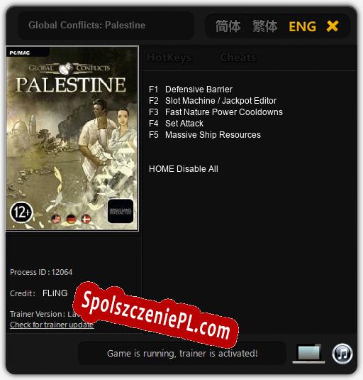 Global Conflicts: Palestine: Cheats, Trainer +5 [FLiNG]