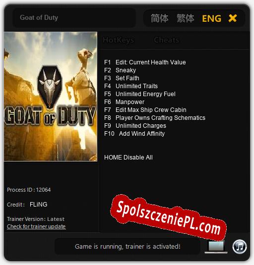 Goat of Duty: Cheats, Trainer +10 [FLiNG]