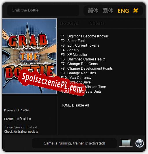 Grab the Bottle: Cheats, Trainer +13 [dR.oLLe]