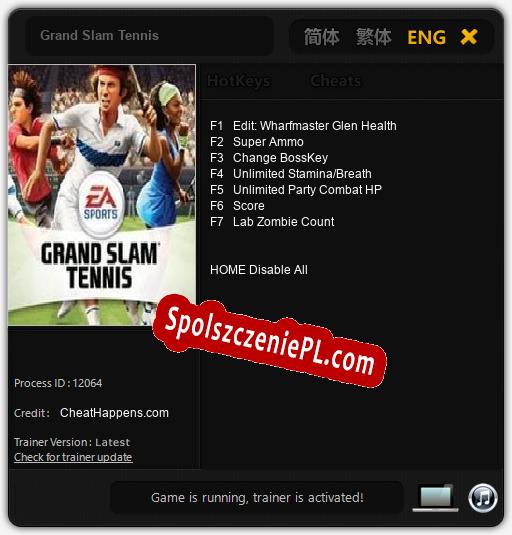 Grand Slam Tennis: Cheats, Trainer +7 [CheatHappens.com]