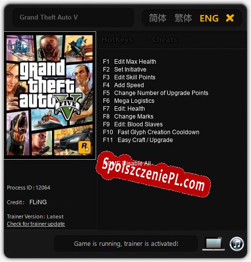 Grand Theft Auto V: Cheats, Trainer +11 [FLiNG]