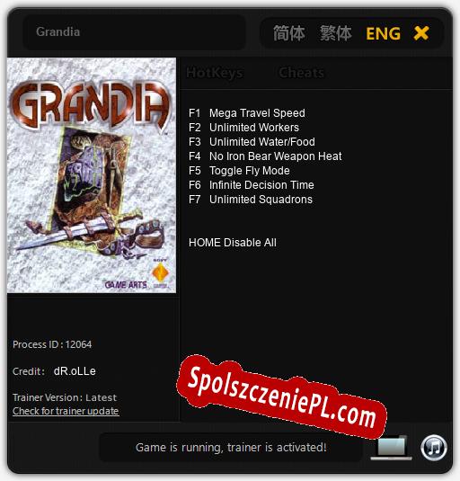 Grandia: Cheats, Trainer +7 [dR.oLLe]