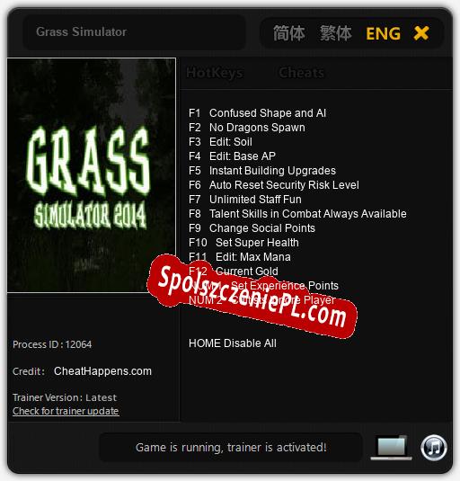 Grass Simulator: Trainer +14 [v1.3]