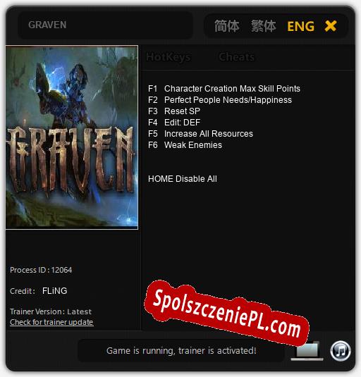 GRAVEN: Cheats, Trainer +6 [FLiNG]