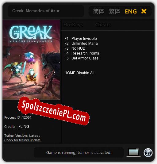 Greak: Memories of Azur: Treinador (V1.0.42)