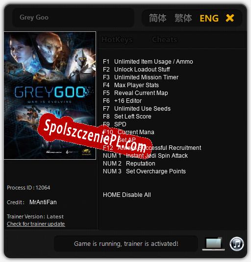 Grey Goo: Cheats, Trainer +15 [MrAntiFan]