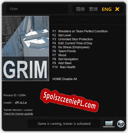 Grim: Trainer +10 [v1.5]