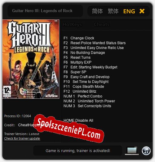 Guitar Hero III: Legends of Rock: Cheats, Trainer +15 [CheatHappens.com]