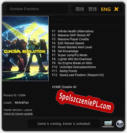 Gundam Evolution: Treinador (V1.0.83)