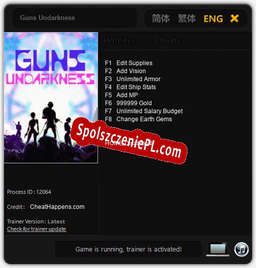 Treinador liberado para Guns Undarkness [v1.0.1]