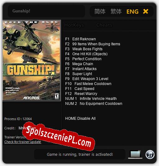 Gunship!: Cheats, Trainer +14 [MrAntiFan]