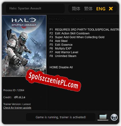 Halo: Spartan Assault: Cheats, Trainer +8 [dR.oLLe]