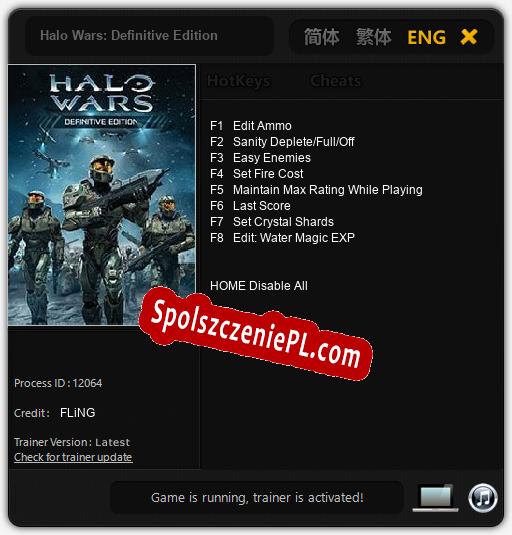 Halo Wars: Definitive Edition: Cheats, Trainer +8 [FLiNG]