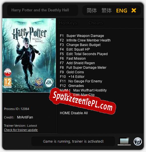 Harry Potter and the Deathly Hallows Part 1: Treinador (V1.0.33)