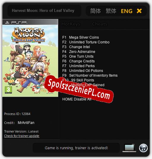 Harvest Moon: Hero of Leaf Valley: Cheats, Trainer +11 [MrAntiFan]