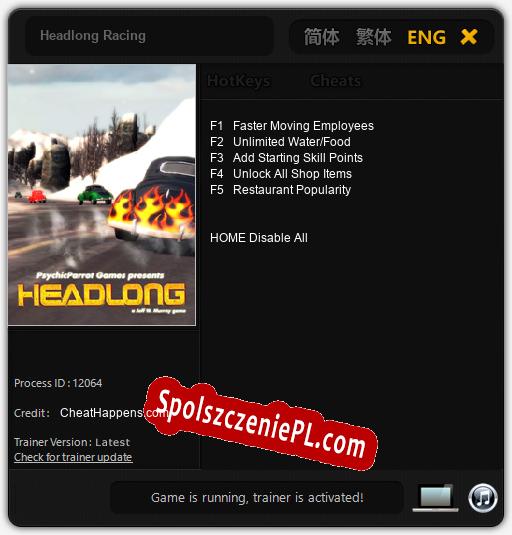 Headlong Racing: Treinador (V1.0.53)