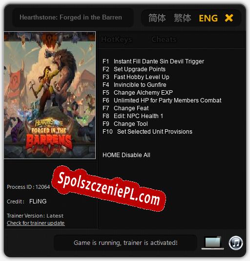 Hearthstone: Forged in the Barrens: Cheats, Trainer +10 [FLiNG]