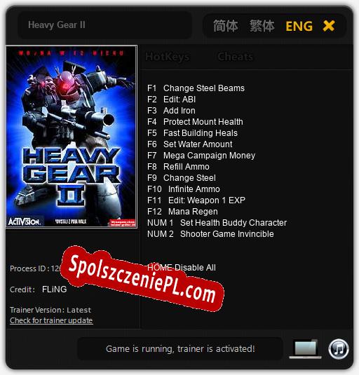 Heavy Gear II: Trainer +14 [v1.2]