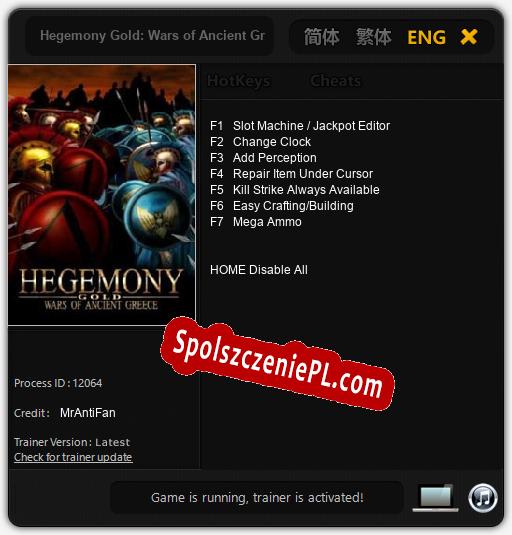 Hegemony Gold: Wars of Ancient Greece: Treinador (V1.0.91)