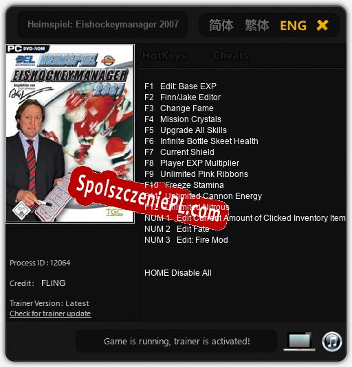 Heimspiel: Eishockeymanager 2007: Cheats, Trainer +15 [FLiNG]