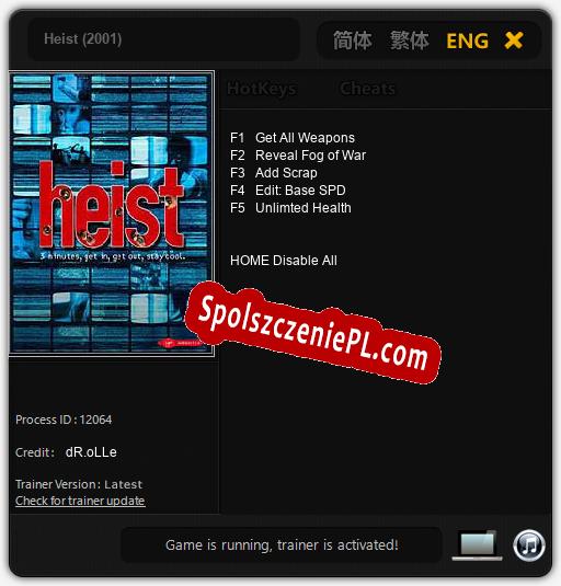 Heist (2001): Trainer +5 [v1.4]