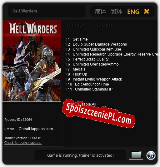 Hell Warders: Cheats, Trainer +11 [CheatHappens.com]