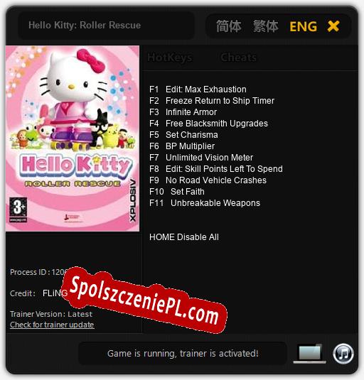 Hello Kitty: Roller Rescue: Cheats, Trainer +11 [FLiNG]