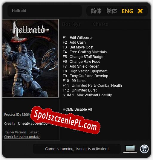 Hellraid: Trainer +13 [v1.2]