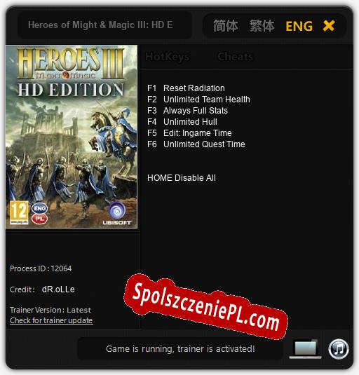 Heroes of Might & Magic III: HD Edition: Trainer +6 [v1.7]