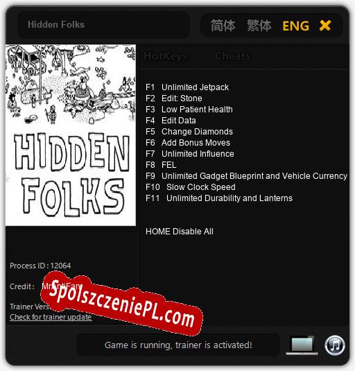 Treinador liberado para Hidden Folks [v1.0.3]