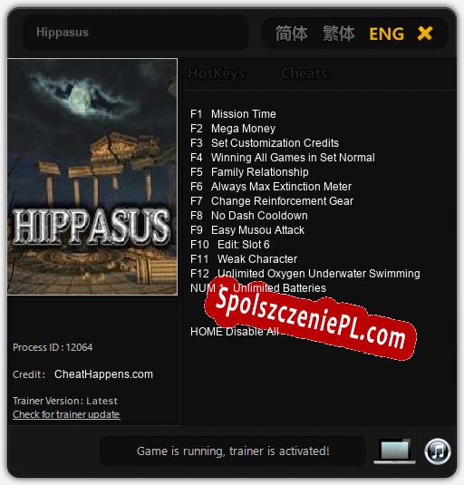 Hippasus: Trainer +13 [v1.3]