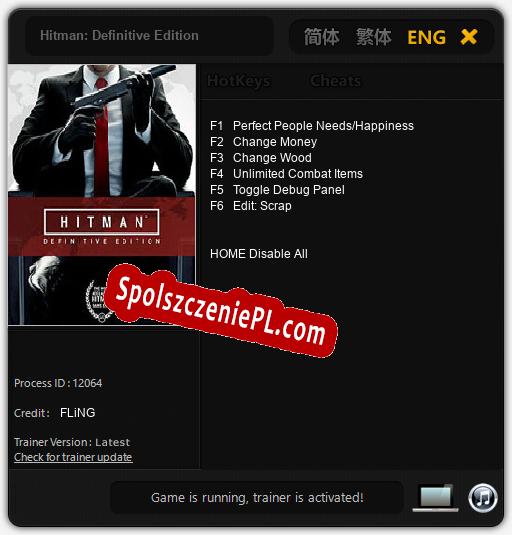 Hitman: Definitive Edition: Treinador (V1.0.47)