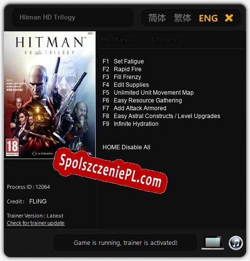 Hitman HD Trilogy: Treinador (V1.0.56)