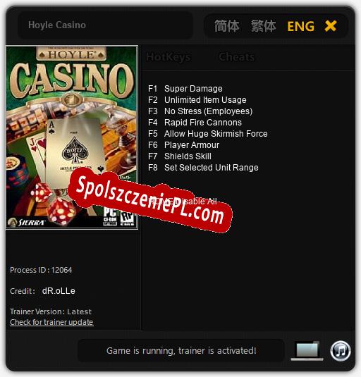 Hoyle Casino: Cheats, Trainer +8 [dR.oLLe]