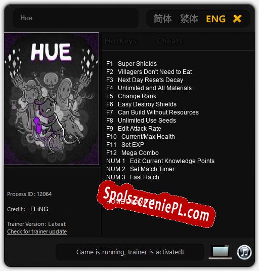 Hue: Cheats, Trainer +15 [FLiNG]