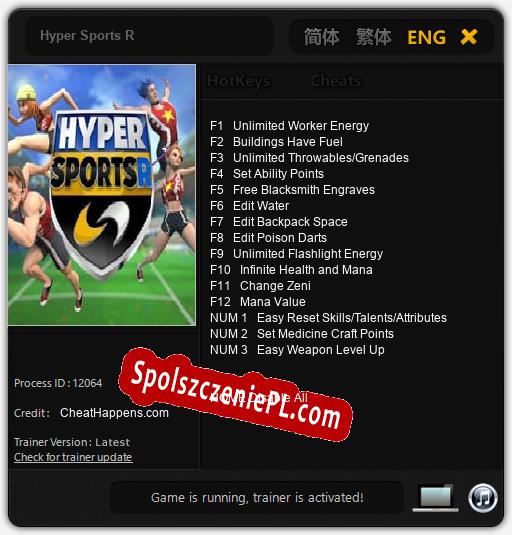 Treinador liberado para Hyper Sports R [v1.0.4]