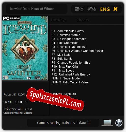 Icewind Dale: Heart of Winter: Cheats, Trainer +14 [dR.oLLe]