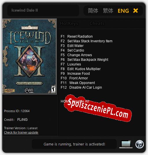 Icewind Dale II: Cheats, Trainer +12 [FLiNG]