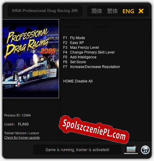 IHRA Professional Drag Racing 2005: Cheats, Trainer +7 [FLiNG]