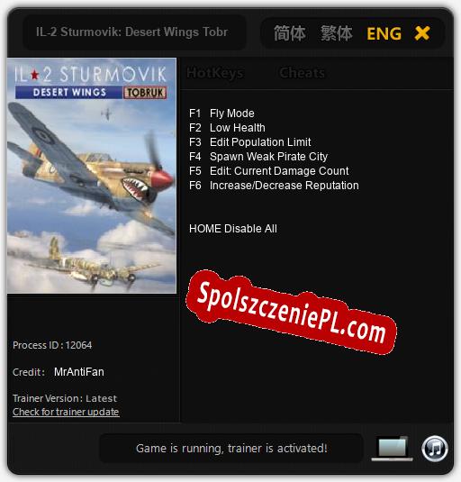 Treinador liberado para IL-2 Sturmovik: Desert Wings Tobruk [v1.0.7]