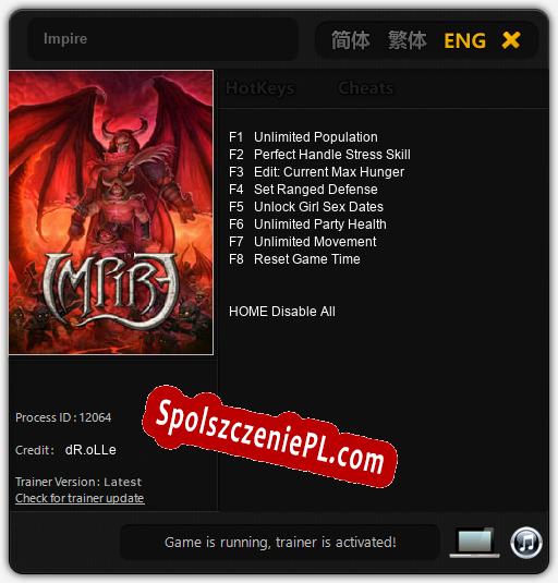 Impire: Cheats, Trainer +8 [dR.oLLe]