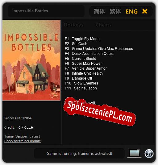 Impossible Bottles: Cheats, Trainer +11 [dR.oLLe]