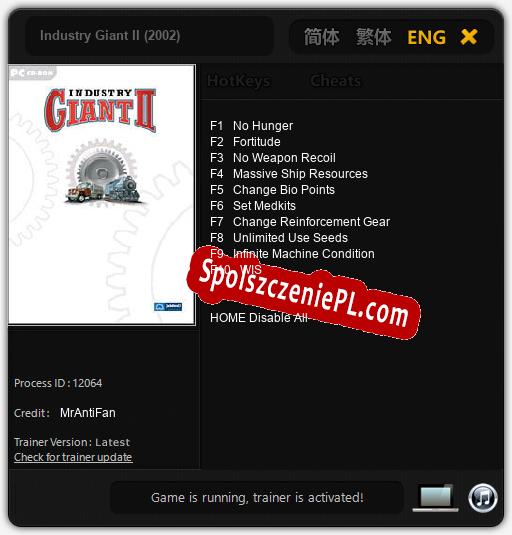 Industry Giant II (2002): Trainer +10 [v1.6]