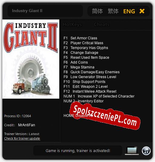 Treinador liberado para Industry Giant II [v1.0.3]