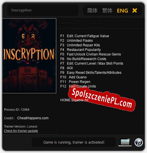 Inscryption: Cheats, Trainer +12 [CheatHappens.com]