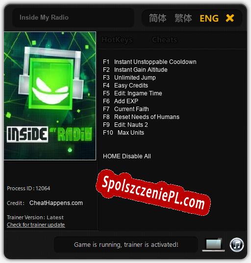 Inside My Radio: Trainer +10 [v1.9]