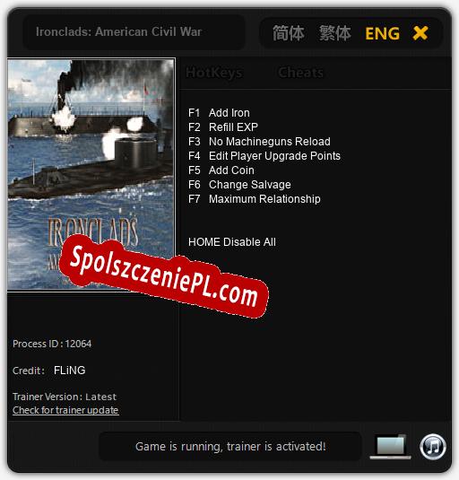 Ironclads: American Civil War: Trainer +7 [v1.5]