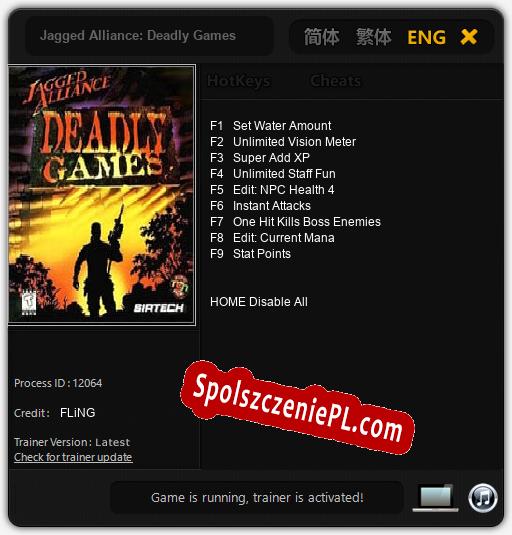 Jagged Alliance: Deadly Games: Treinador (V1.0.75)