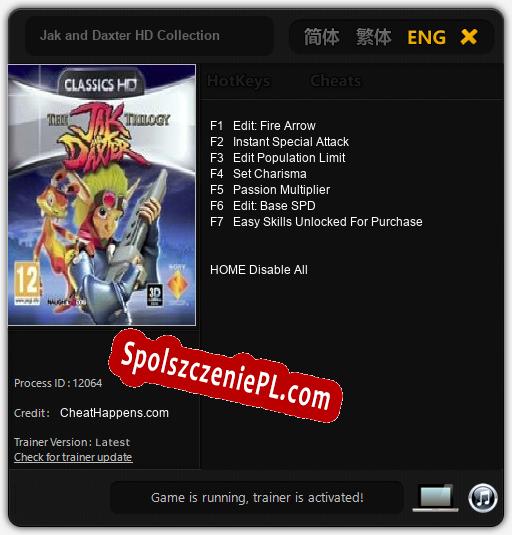 Jak and Daxter HD Collection: Cheats, Trainer +7 [CheatHappens.com]