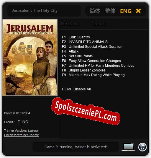 Treinador liberado para Jerusalem: The Holy City [v1.0.7]